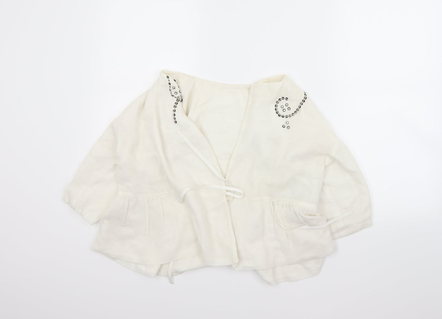 Womens UK Size 10 Preworn White Jacket