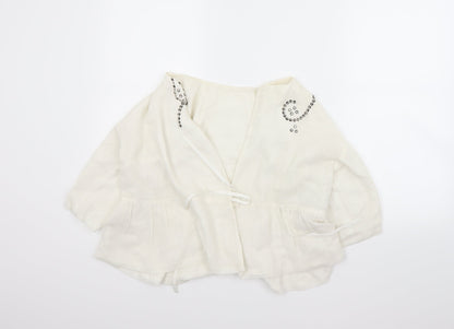 Womens UK Size 10 Preworn White Jacket