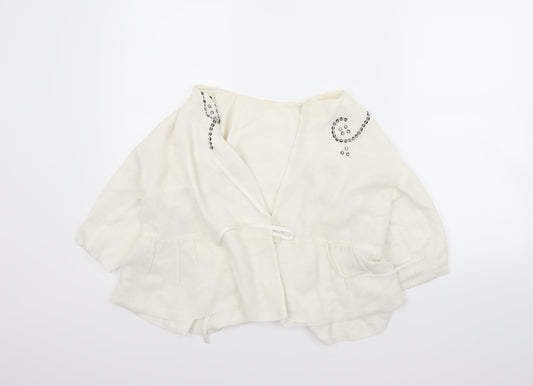 Womens UK Size 10 Preworn White Jacket