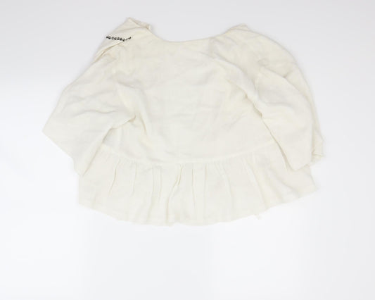 Womens UK Size 10 Preworn White Jacket