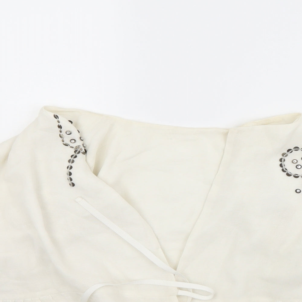 Womens UK Size 10 Preworn White Jacket