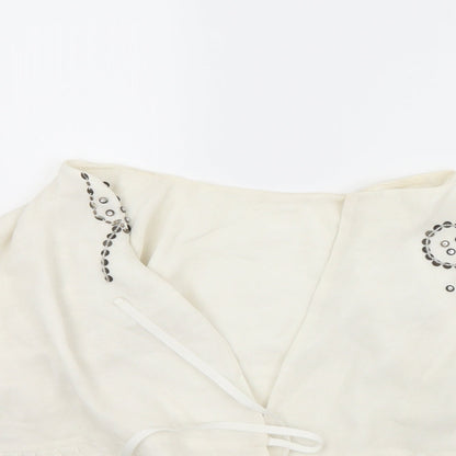 Womens UK Size 10 Preworn White Jacket
