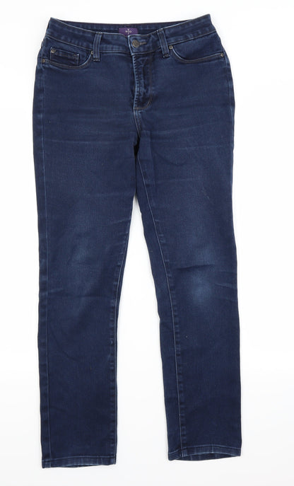 Womens UK Size 6 Preworn Regular Fit Straight Blue Jeans