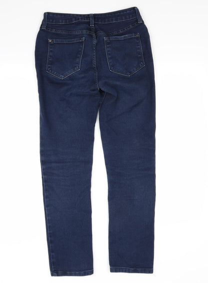 Womens UK Size 6 Preworn Regular Fit Straight Blue Jeans