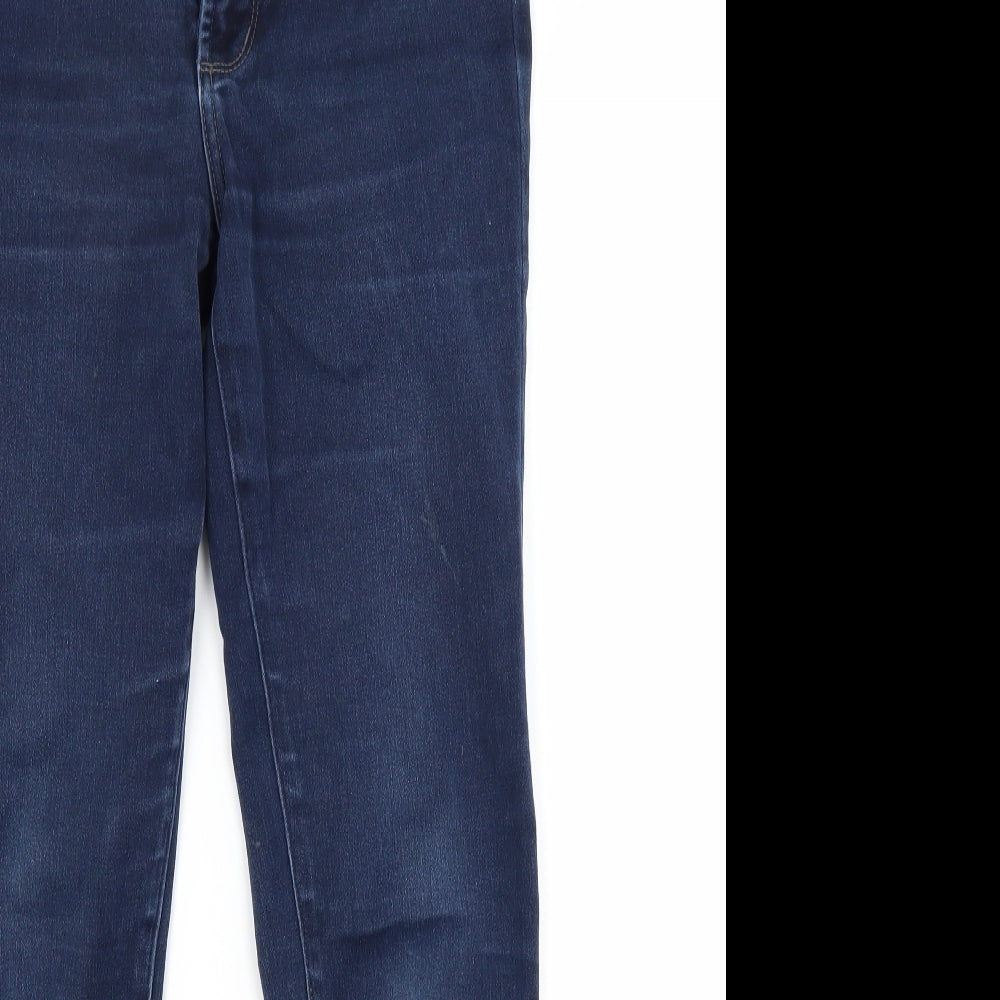 Womens UK Size 6 Preworn Regular Fit Straight Blue Jeans