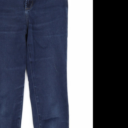 Womens UK Size 6 Preworn Regular Fit Straight Blue Jeans