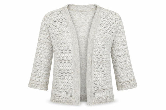 Pure & Natural Womens Brown Argyle/Diamond Knit Cardigan Jumper Size M