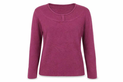 Klass Womens Purple  Knit Pullover Jumper Size M
