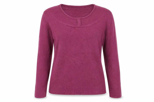 Klass Womens Purple  Knit Pullover Jumper Size M
