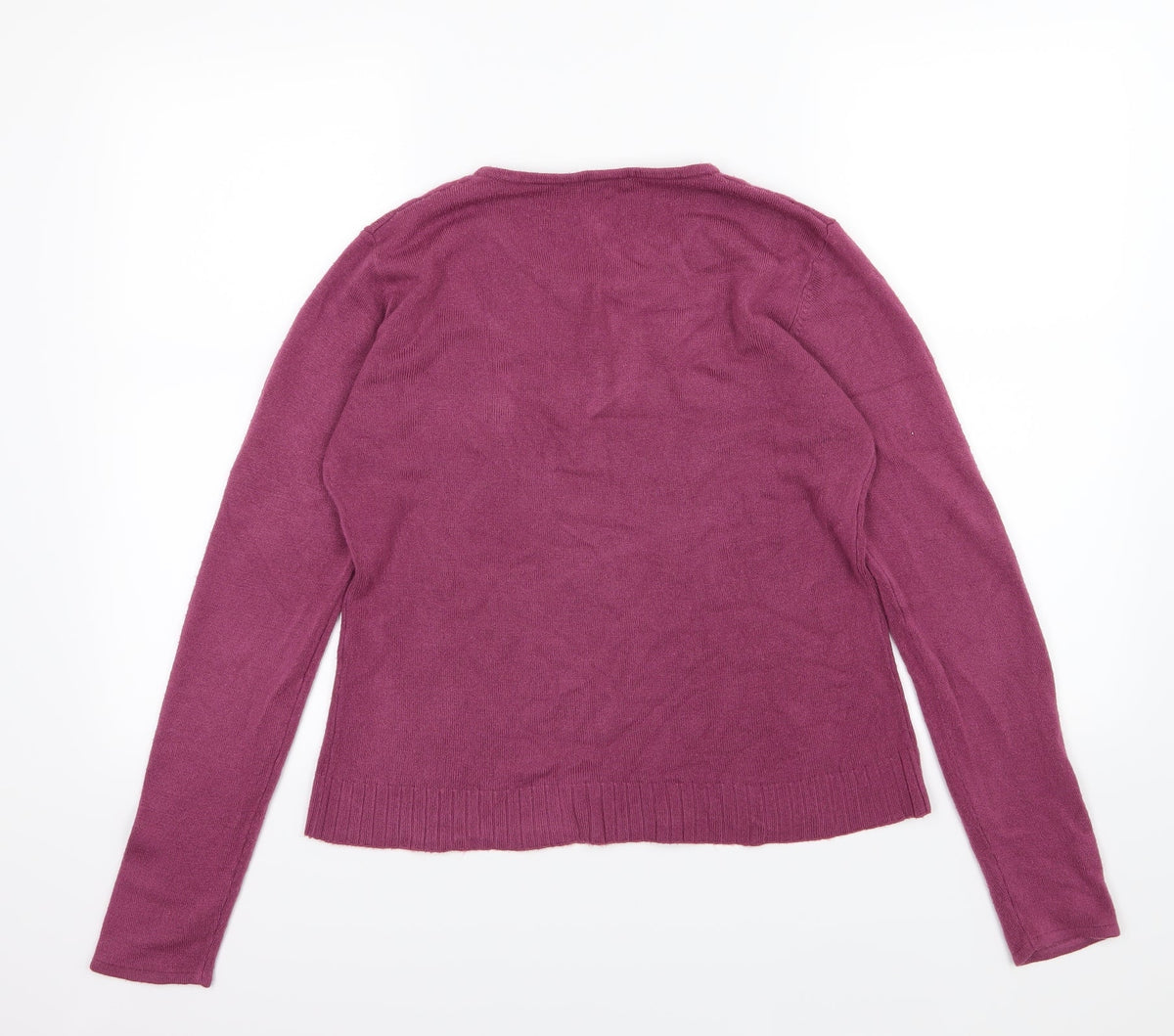 Klass Womens Purple  Knit Pullover Jumper Size M