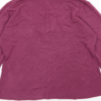 Klass Womens Purple  Knit Pullover Jumper Size M