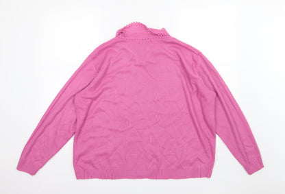 Merry Gold Womens Orange  Knit Pullover Jumper Size L