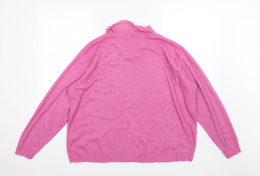 Merry Gold Womens Orange  Knit Pullover Jumper Size L