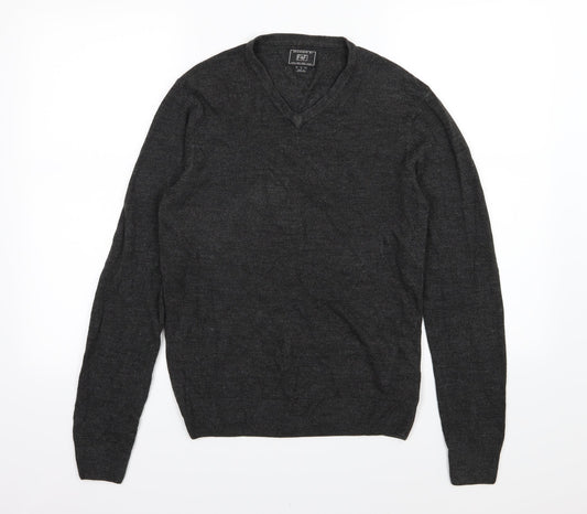 F&F Mens Grey  Knit Pullover Jumper Size S