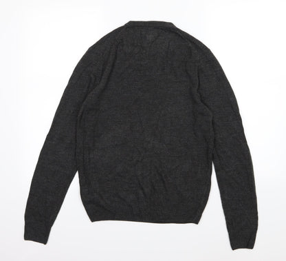 F&F Mens Grey  Knit Pullover Jumper Size S