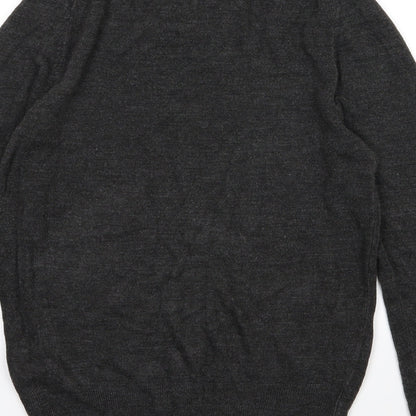 F&F Mens Grey  Knit Pullover Jumper Size S