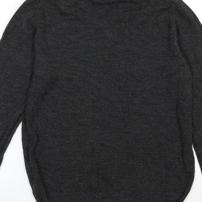 F&F Mens Grey  Knit Pullover Jumper Size S