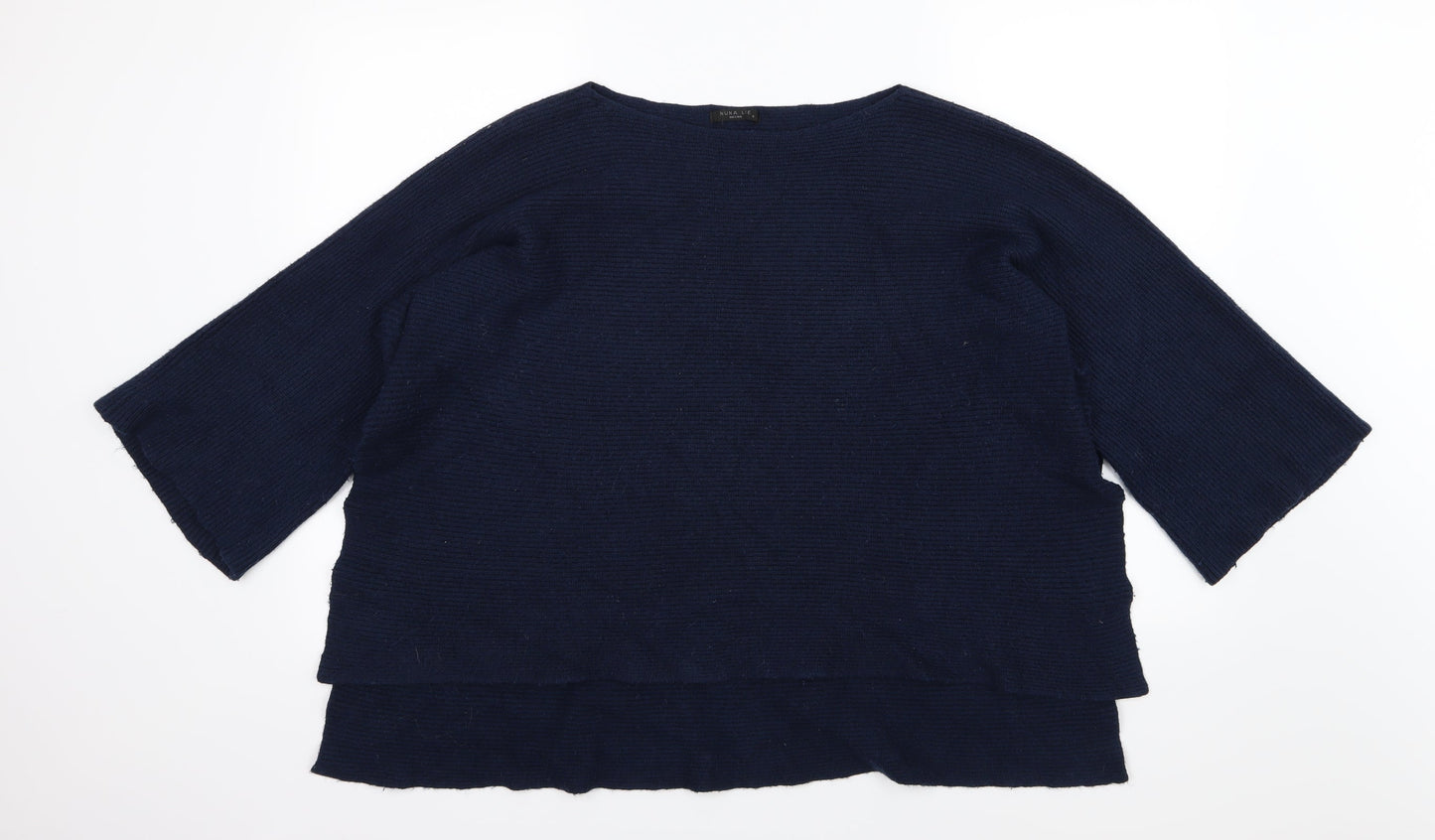 Nuna Lie Womens Blue  Knit Pullover Jumper Size S  - Side splits