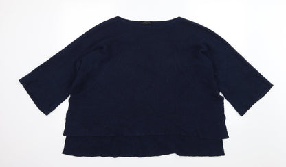 Nuna Lie Womens Blue  Knit Pullover Jumper Size S  - Side splits