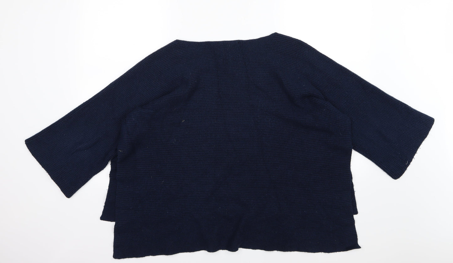 Nuna Lie Womens Blue  Knit Pullover Jumper Size S  - Side splits