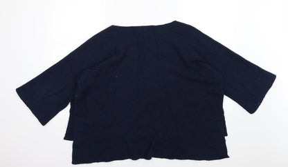 Nuna Lie Womens Blue  Knit Pullover Jumper Size S  - Side splits