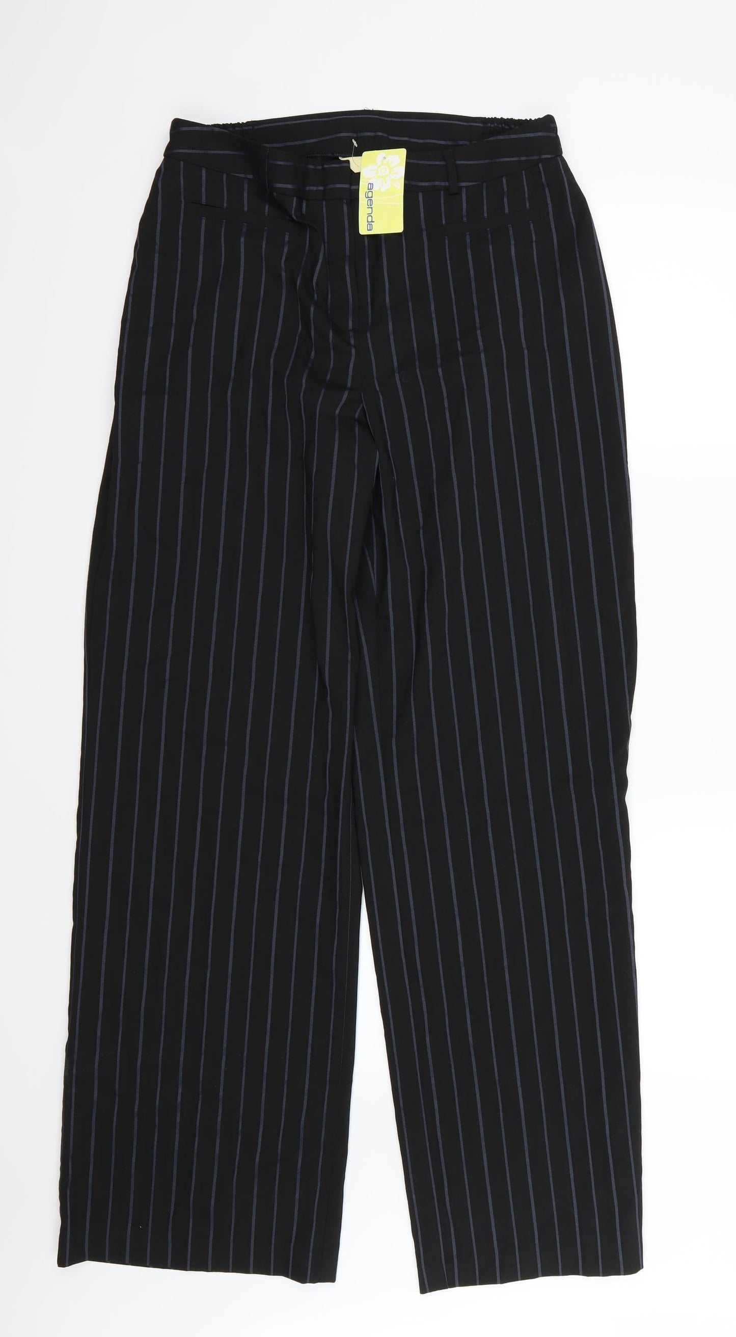 Womens UK Size 14 Agenda Regular Fit  Black Trousers