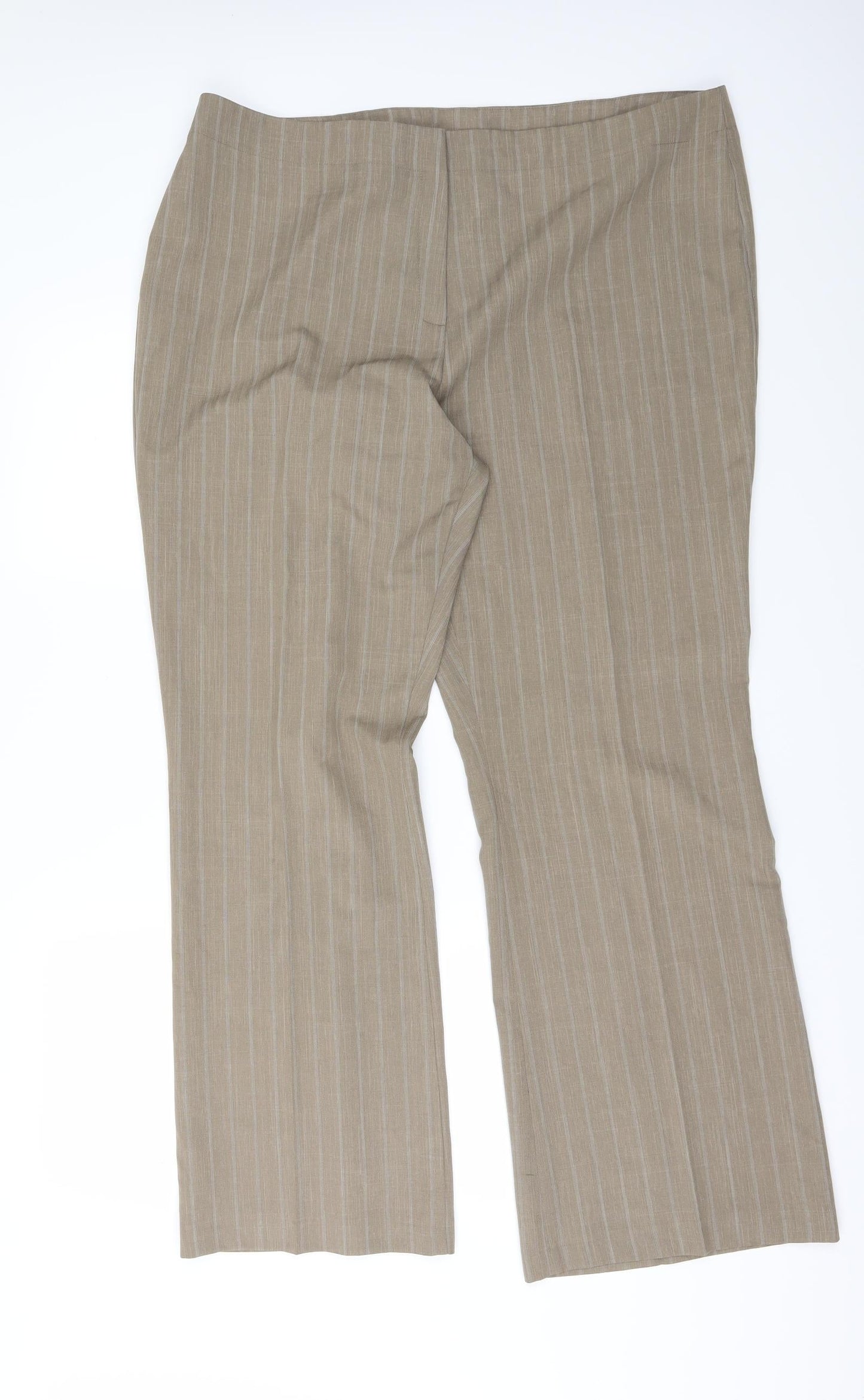 Womens UK Size 20 Marks and Spencer Regular Fit  Beige Trousers