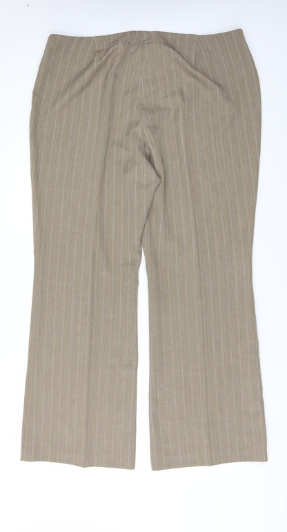 Womens UK Size 20 Marks and Spencer Regular Fit  Beige Trousers