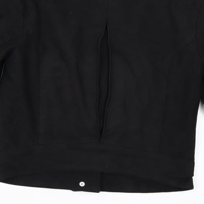 H&M Womens Black   Jacket  Size 6  - Suede Effect
