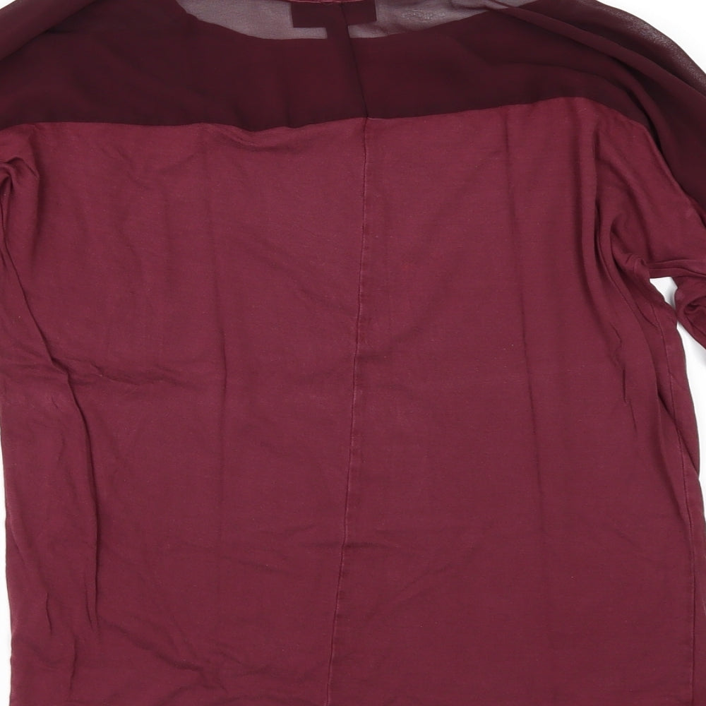 Womens UK Size 12 Warehouse Red Basic Polo