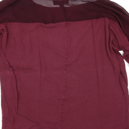 Womens UK Size 12 Warehouse Red Basic Polo