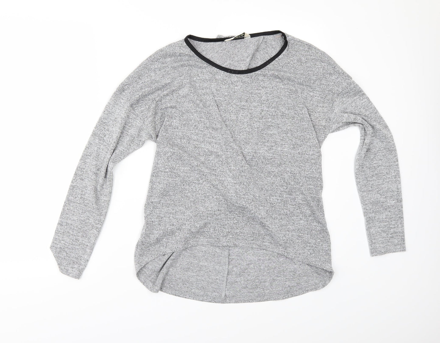 Miss Selfridge Womens Grey   Basic Polo Size 10  - BACK SPLIT