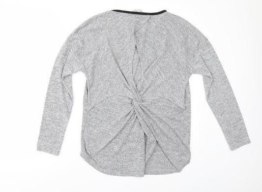 Miss Selfridge Womens Grey   Basic Polo Size 10  - BACK SPLIT