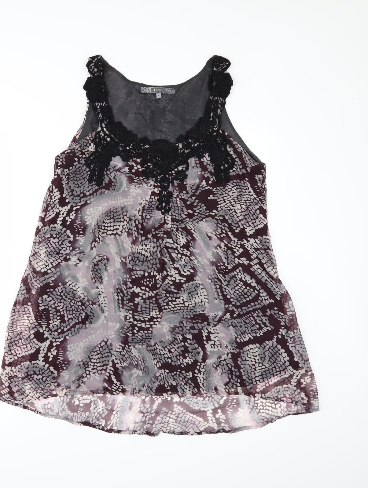 NEXT Womens Purple Geometric  Camisole Blouse Size 12