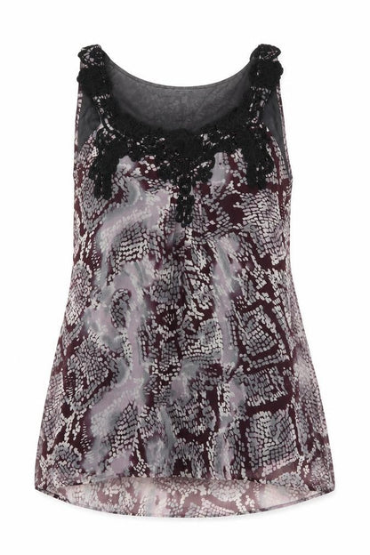 Next Womens Purple Geometric  Camisole Blouse Size 12