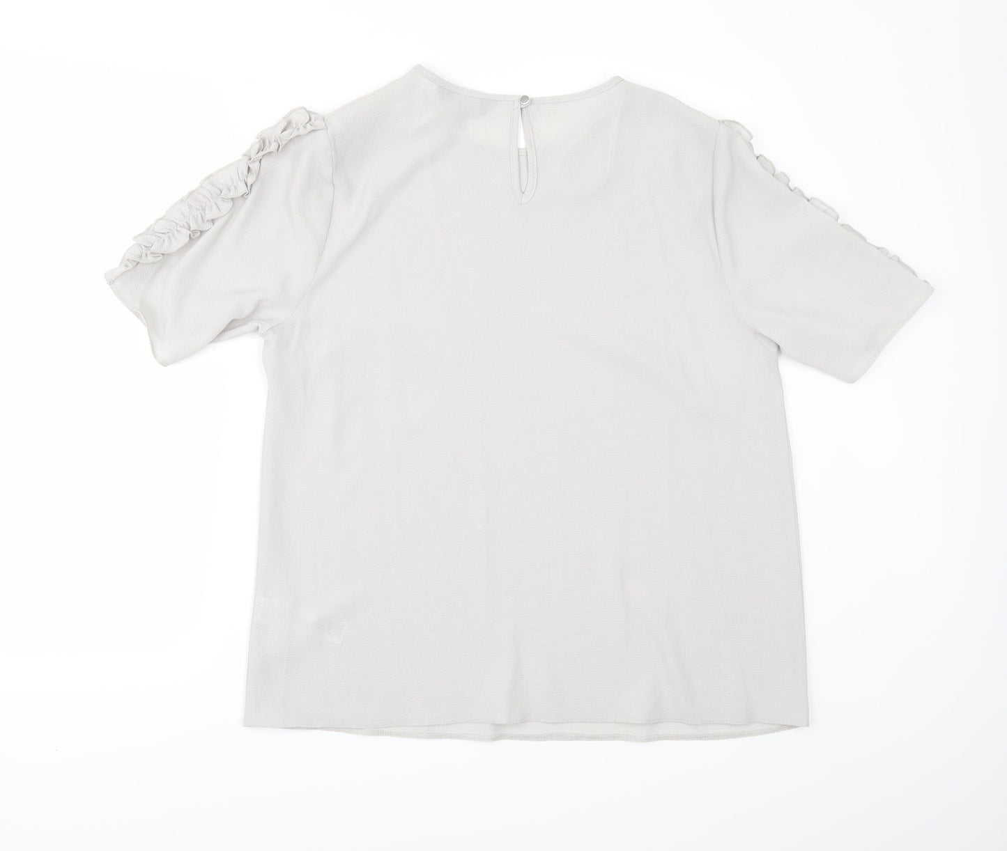 Womens UK Size 14 Dorothy Perkins Grey Tunic Blouse