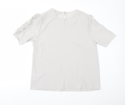 Womens UK Size 14 Dorothy Perkins Grey Tunic Blouse