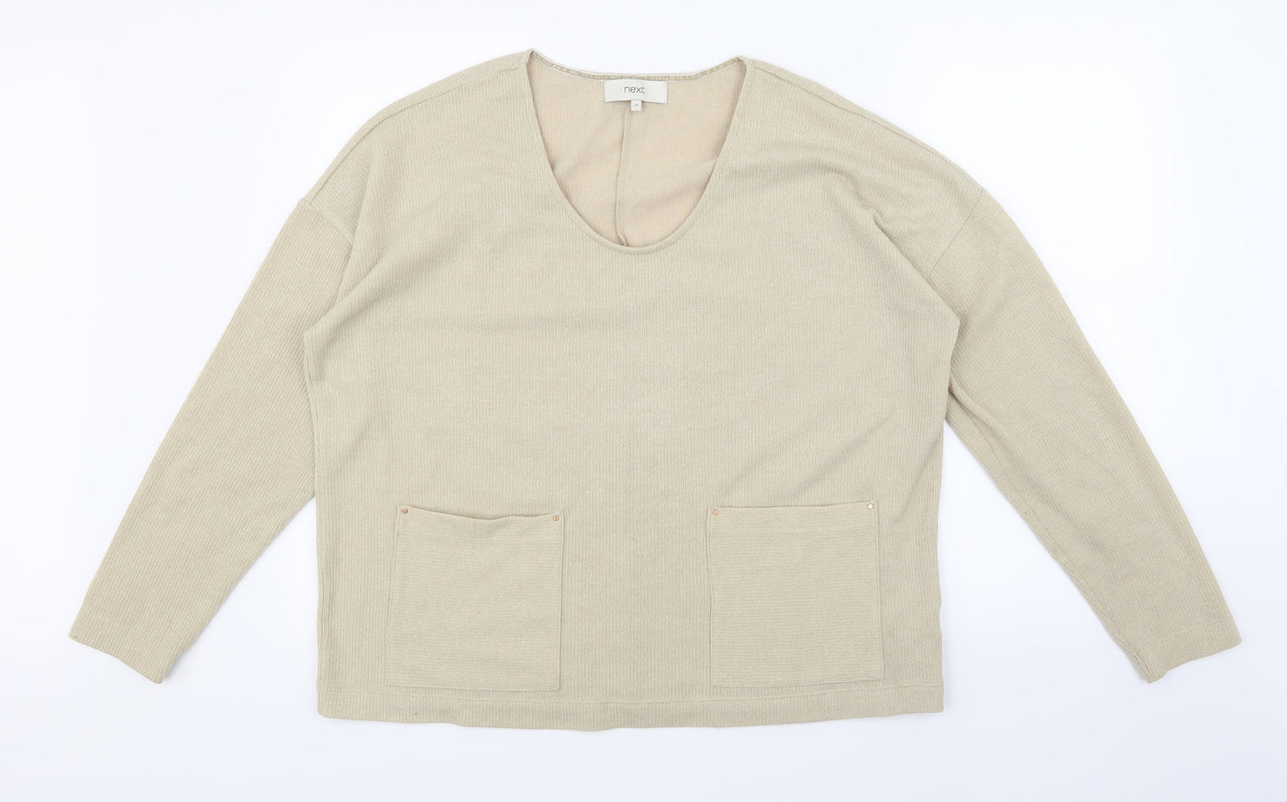 NEXT Womens Beige  Knit Pullover Jumper Size 18