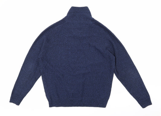 Atlantic Bay Mens Blue  Knit Pullover Jumper Size L