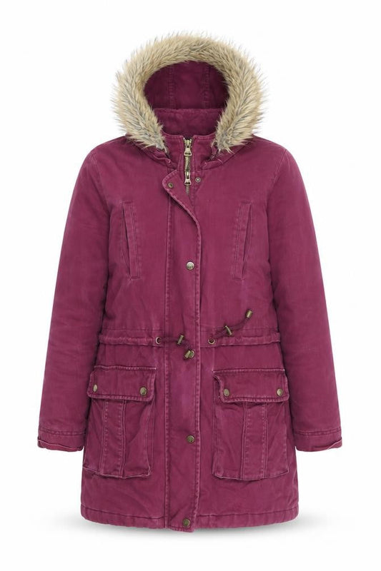 Marks & Spencer Womens Purple   Parka Coat Size 8