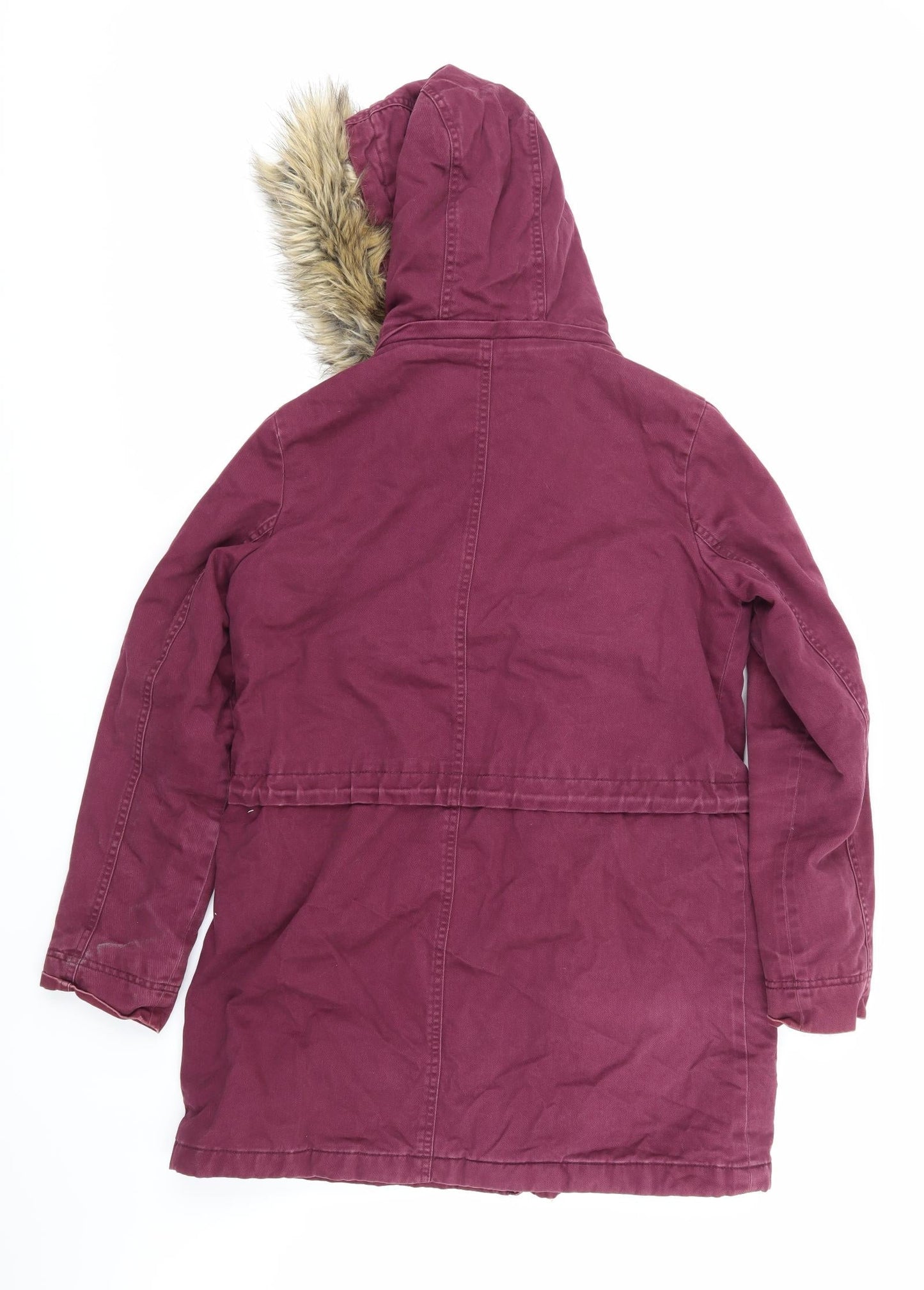 Womens UK Size 8 Marks and Spencer Purple Parka Coat