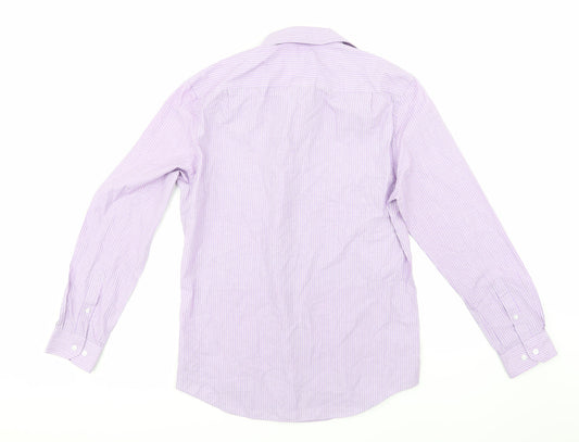 Mens UK Collar Size 15.5 Marks and Spencer Smart Purple  Dress Shirt