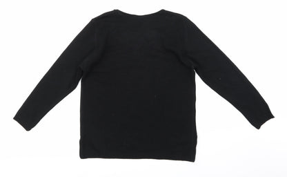 Classics Womens Black  Knit Pullover Jumper Size M