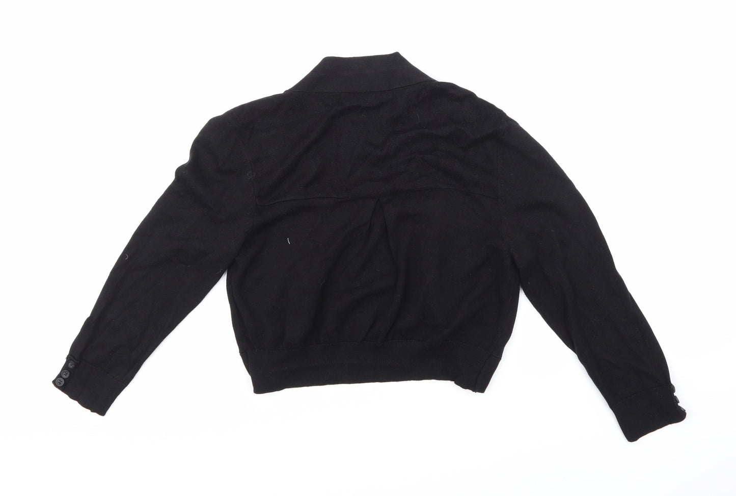 Wallis Womens Black  Knit Cardigan Jumper Size M
