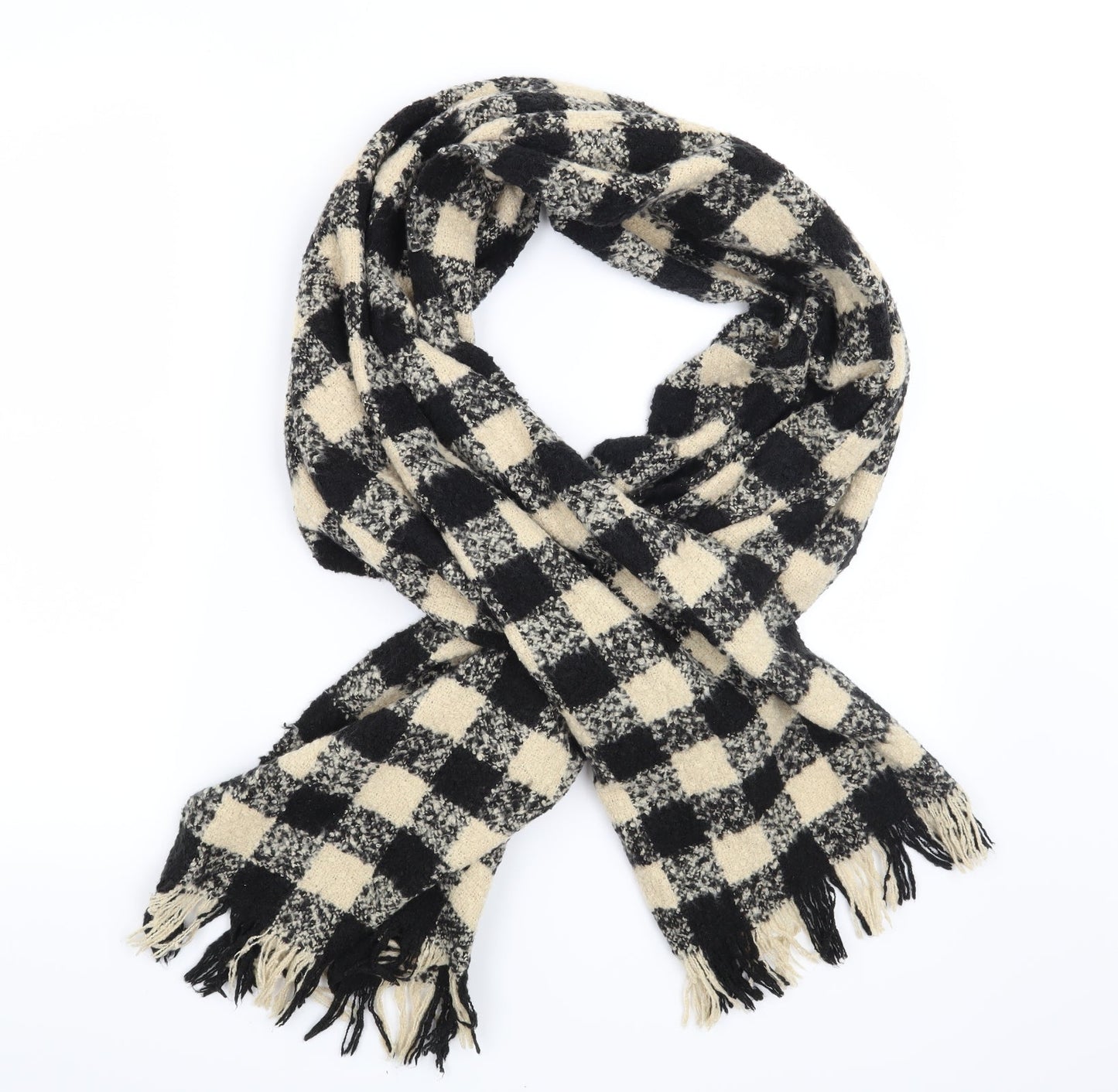 Peacocks Womens Beige Check   Scarf