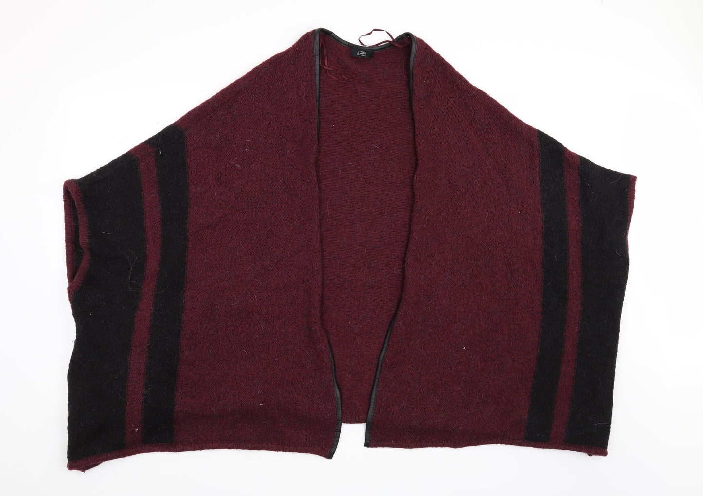 F&F Womens Red Striped  Cardigan Jumper Size S