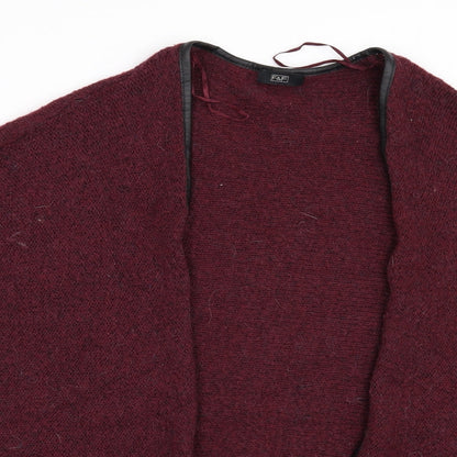 F&F Womens Red Striped  Cardigan Jumper Size S