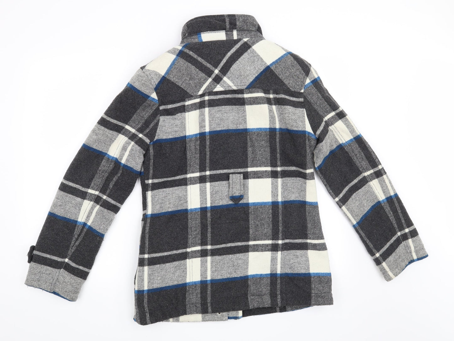 Papaya Womens Grey Check  Overcoat Coat Size 10