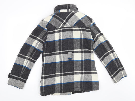 Papaya Womens Grey Check  Overcoat Coat Size 10