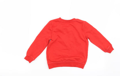 Matalan Boys Red   Pullover Sweatshirt Size 2-3 Years  - Xmas Mode On